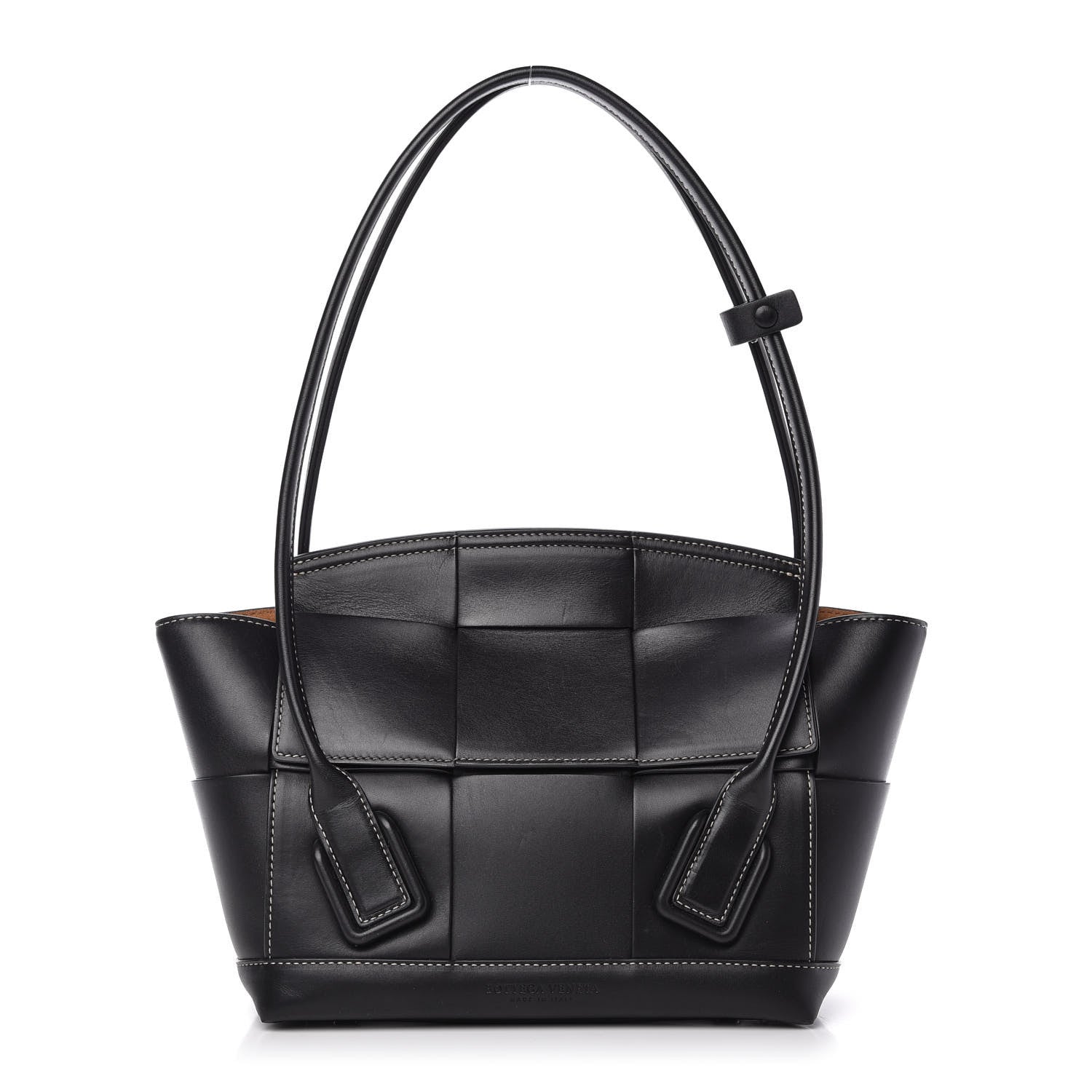 Bottega Veneta French Calfskin Maxi Intrecciato Small Arco Black 1 of 10