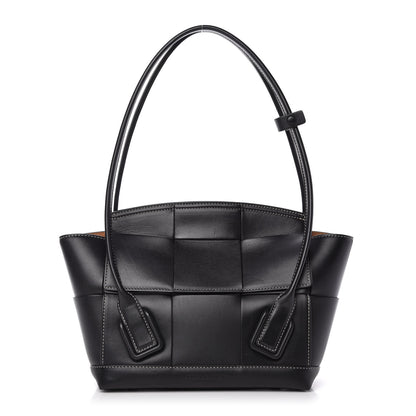 Bottega Veneta French Calfskin Maxi Intrecciato Small Arco Black 1 of 10
