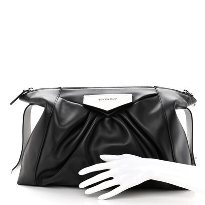 Givenchy Calfskin Antigona Large Soft Clutch Black White 2 of 9