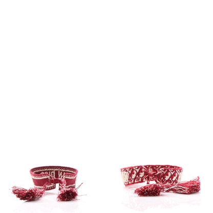Christian Dior Woven Cotton J'Adior Friendship Bracelet Set Red 3 of 4
