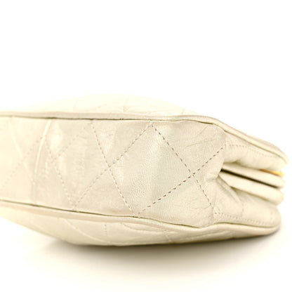 Chanel Metallic Lambskin Quilted CC Kiss Lock Evening Clutch Gold 10 of 17