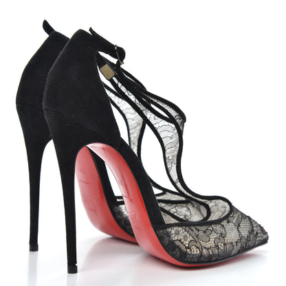 Christian Louboutin Chantilly Lace Salonu 120 T Strap Pumps 36.5 Black 4 of 8