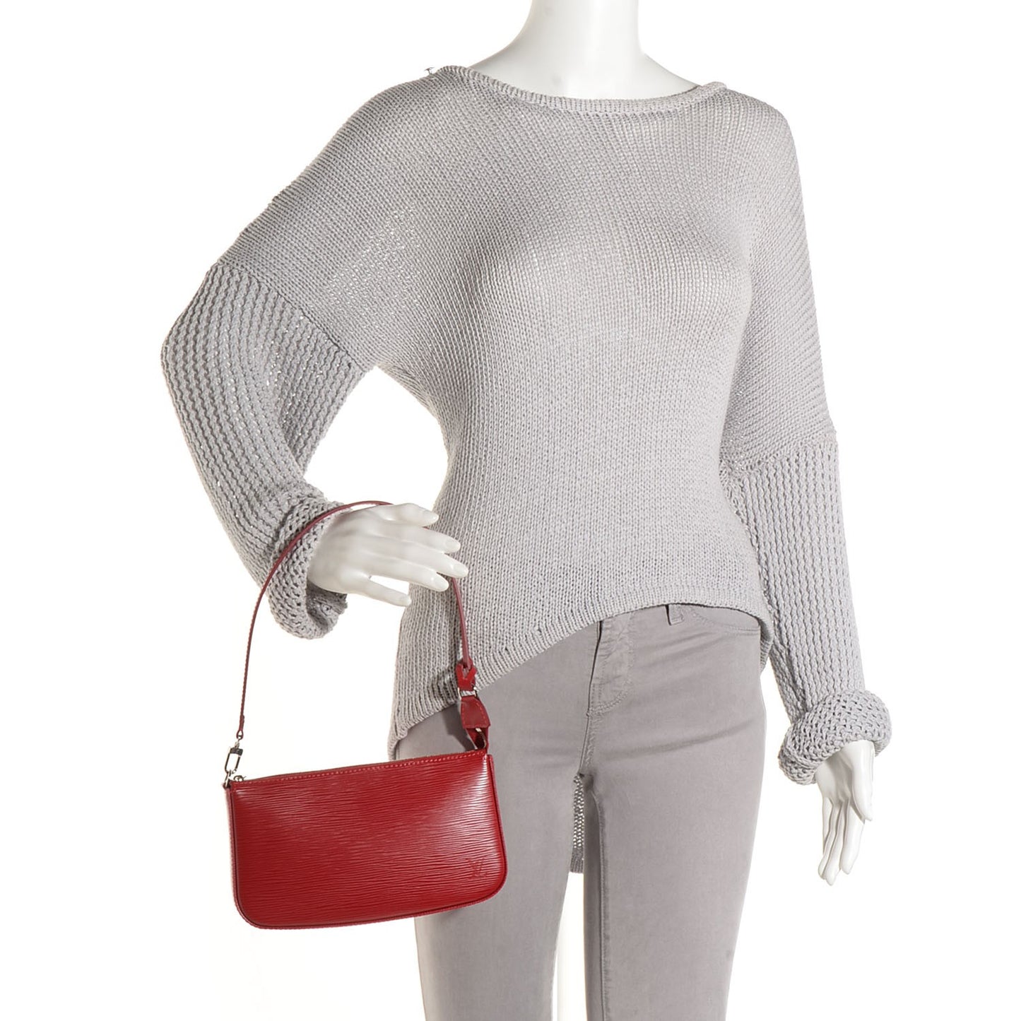 Epi Pochette Accessories NM Carmine
