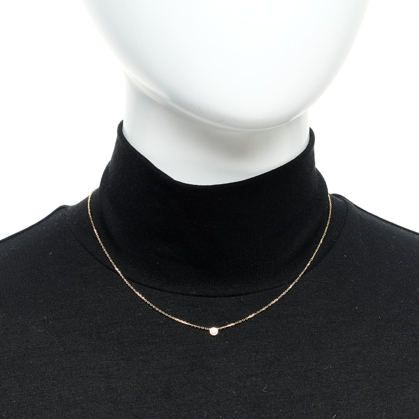 18K Yellow Gold Diamond XS D'Amour Pendant Necklace