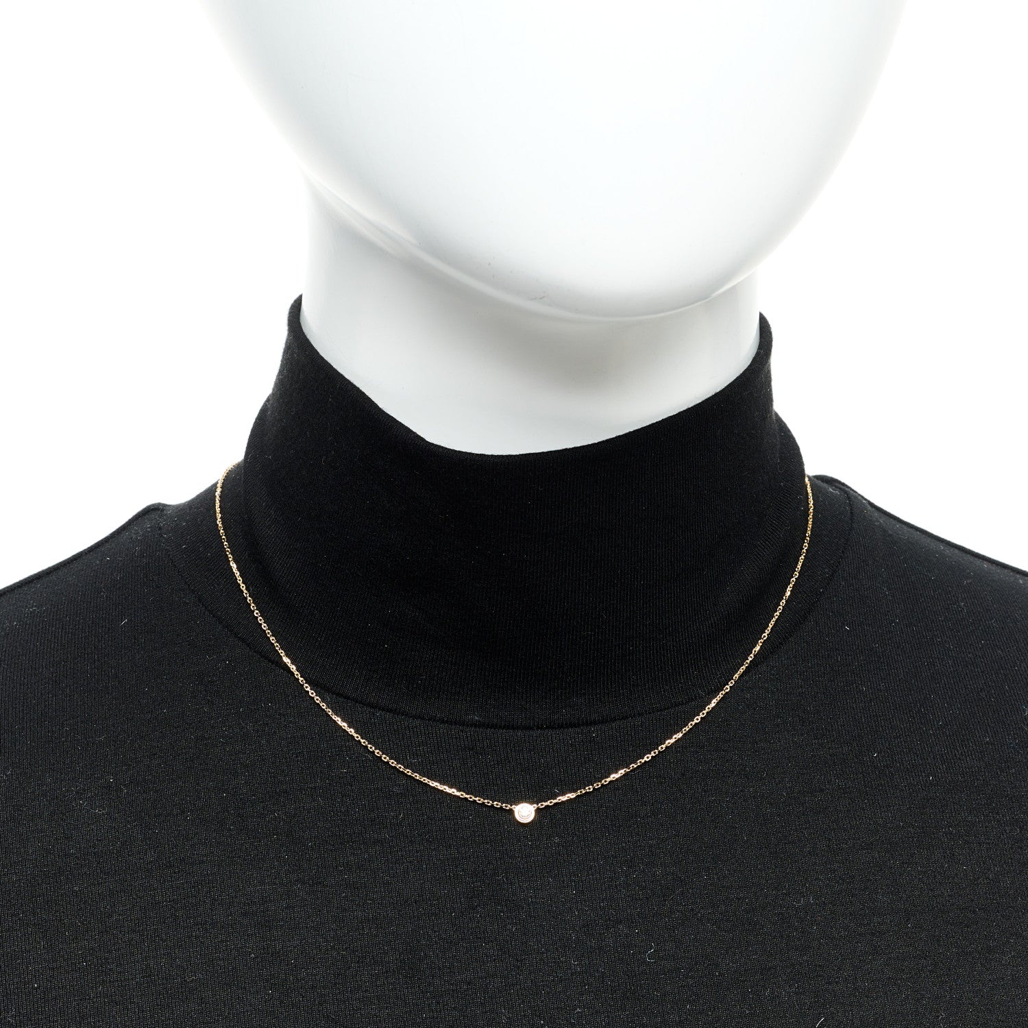 Cartier 18K Yellow Gold Diamond XS D'Amour Pendant Necklace 2 of 6
