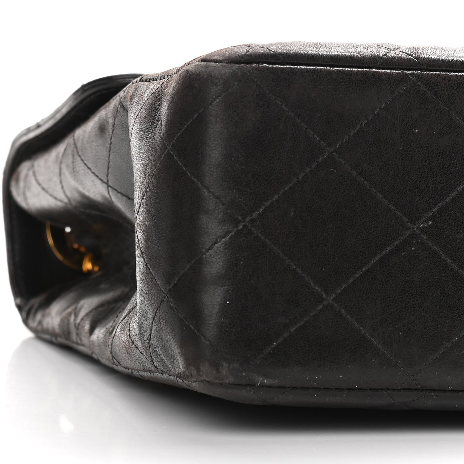 Chanel Lambskin Quilted XL Jumbo Single Flap Black 15 of 33
