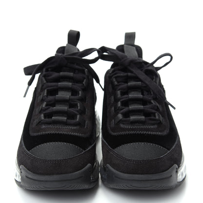 Chanel Suede Calfskin Velvet Grosgrain CC Sneakers 37.5 Black 2 of 11