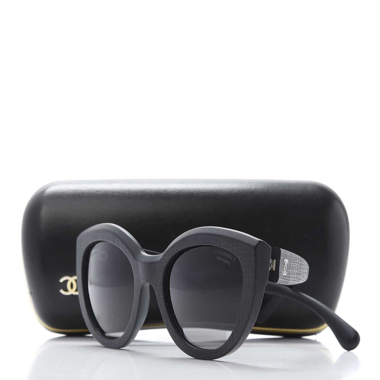 Acetate Polarized Butterfly Signature Sunglasses 5331 Black