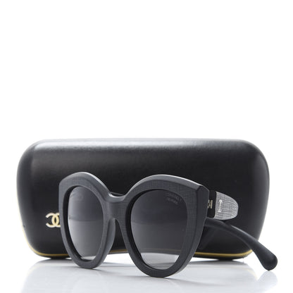 Chanel Acetate Polarized Butterfly Signature Sunglasses 5331 Black 8 of 8