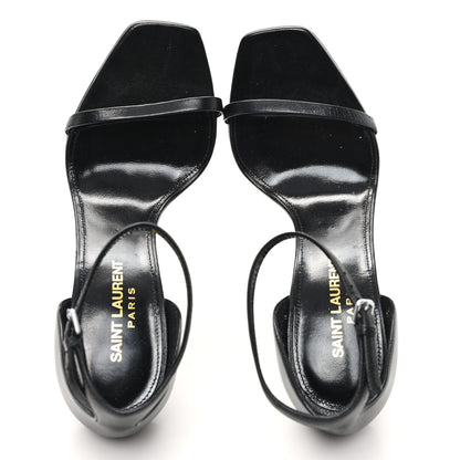 Saint Laurent Calfskin Opyum 110 Sandals 36 Black 2 of 9