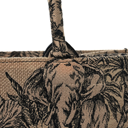 Christian Dior Canvas Embroidered Medium Dioriviera Toile De Jouy Book Tote Black 13 of 14