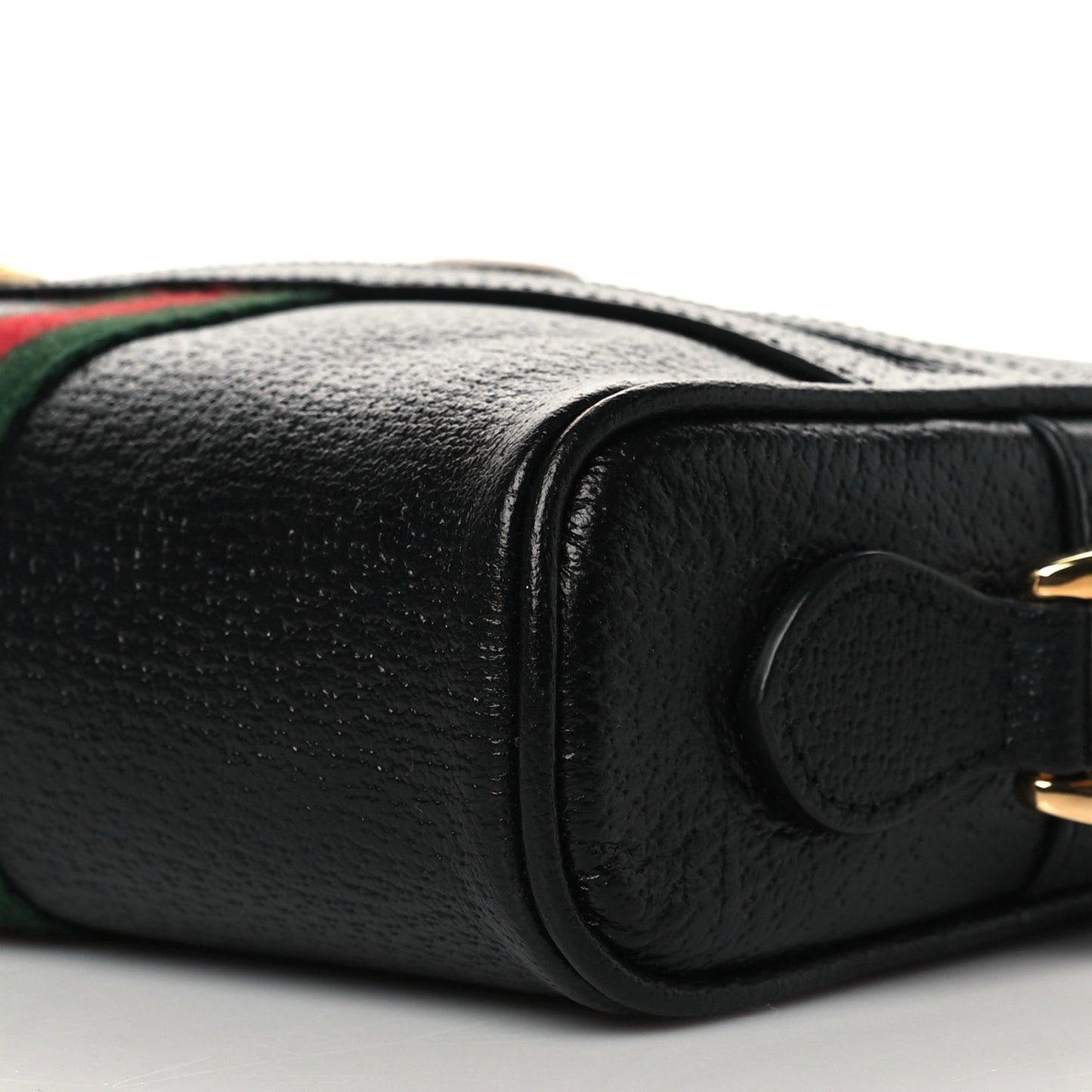 Calfskin Web Mini Ophidia Shoulder Bag Black