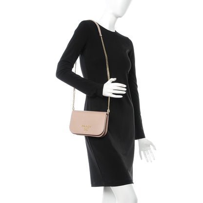 Prada Saffiano Lux Crossbody Bag Cipria 2 of 6