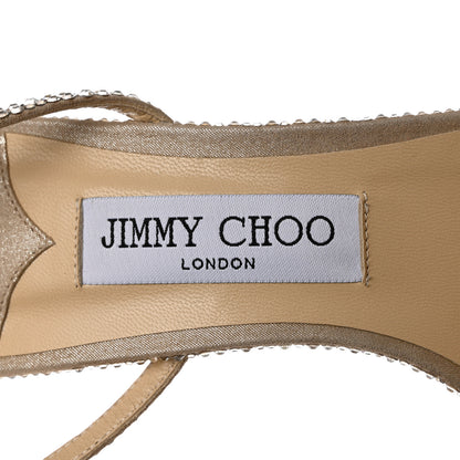 Jimmy Choo Crystal Thyra 100 Sandals 40 Nude 4 of 9