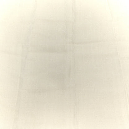 Gucci Wool Silk GG Monogram GGNat Fringe Scarf White 8 of 8