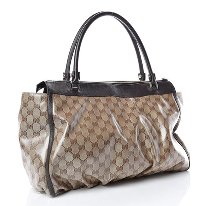 Gucci Crystal Monogram Large D Gold Hobo Dark Brown 3 of 9