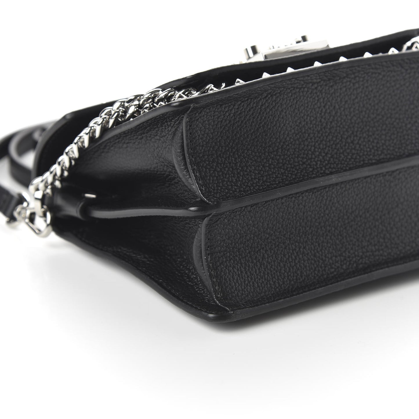 Calfskin Studded Mini Patricia Crossbody Black