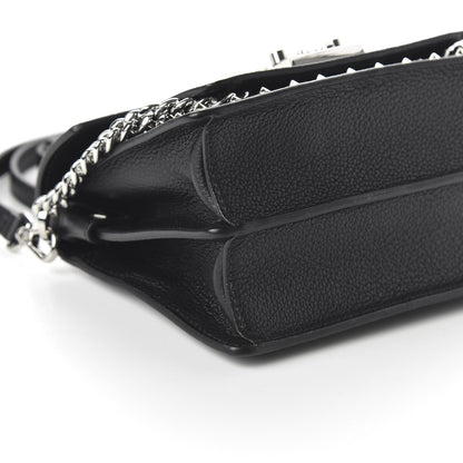 MCM Calfskin Studded Mini Patricia Crossbody Black 6 of 10