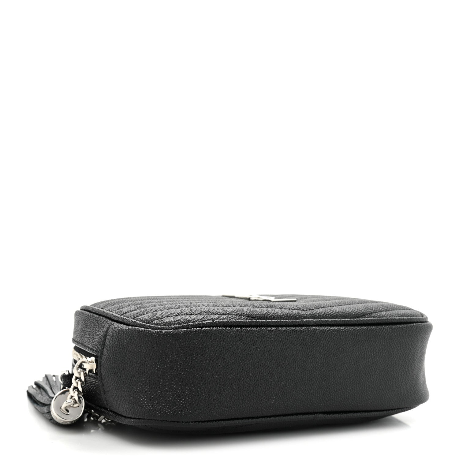 Saint Laurent Grain De Poudre Matelasse Monogram Mini Lou Camera Bag Black 4 of 10