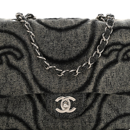 Chanel Denim Stitched Mini Square Flap Black 8 of 10