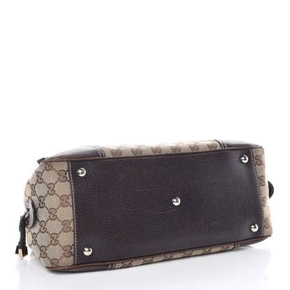 Gucci Monogram Small Princy Satchel Dark Brown 4 of 16