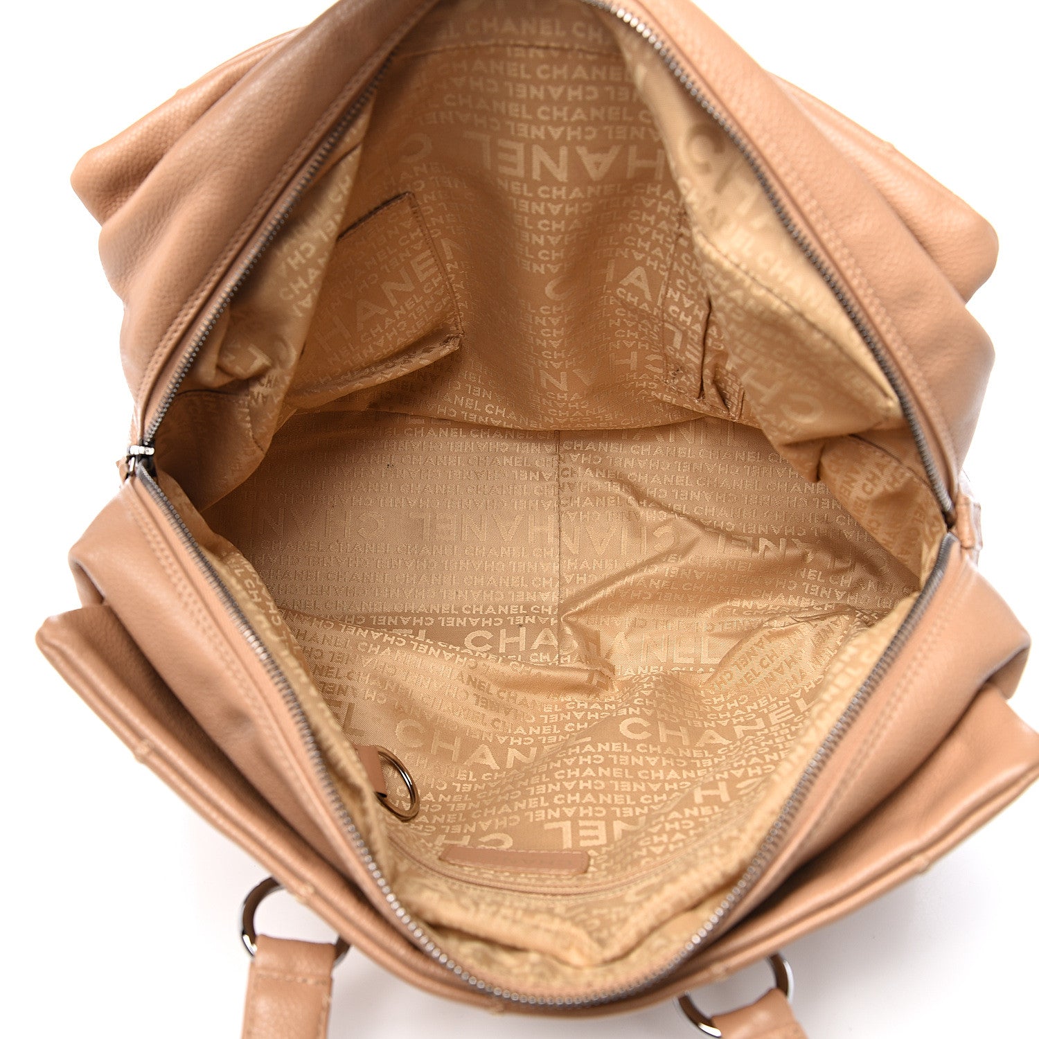 Chanel Caviar Square Stitched Tote Beige 4 of 15