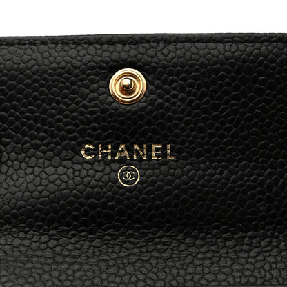 Chanel Caviar Quilted Flap Card Holder Black 6 of 10