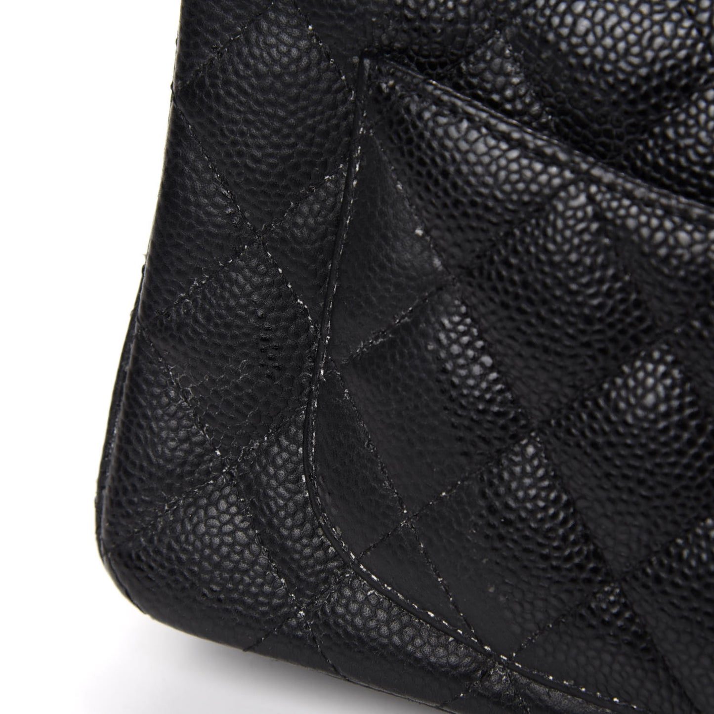 Caviar Quilted Mini Rectangular Flap Black
