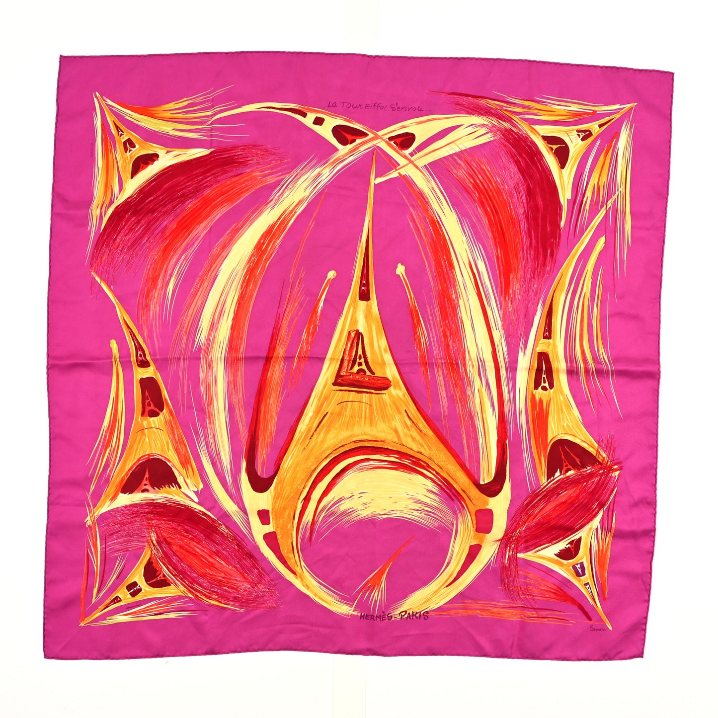 Silk Le Tour Eiffel S'Envole Scarf 90