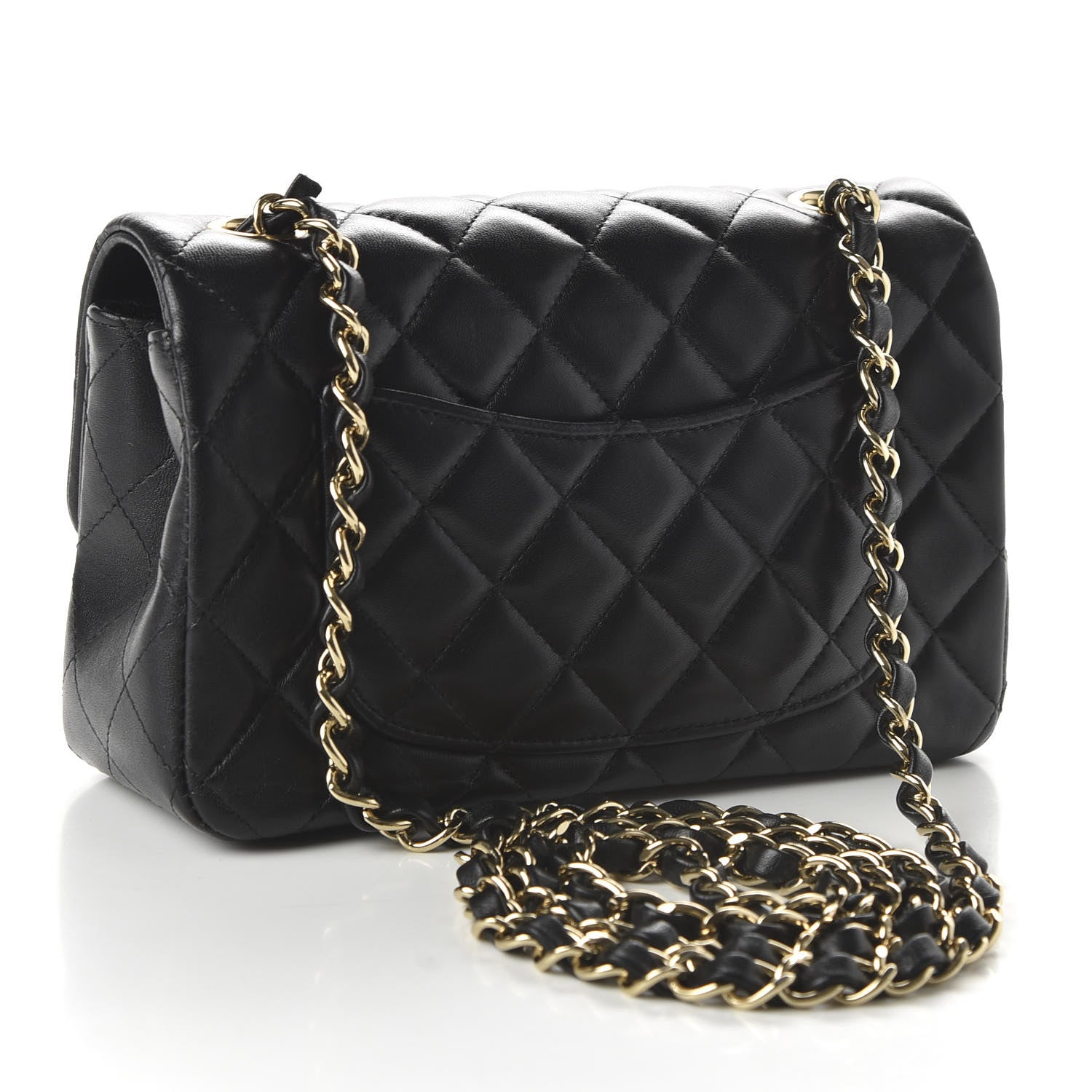 Chanel Lambskin Quilted Mini Rectangular Flap Black 3 of 11