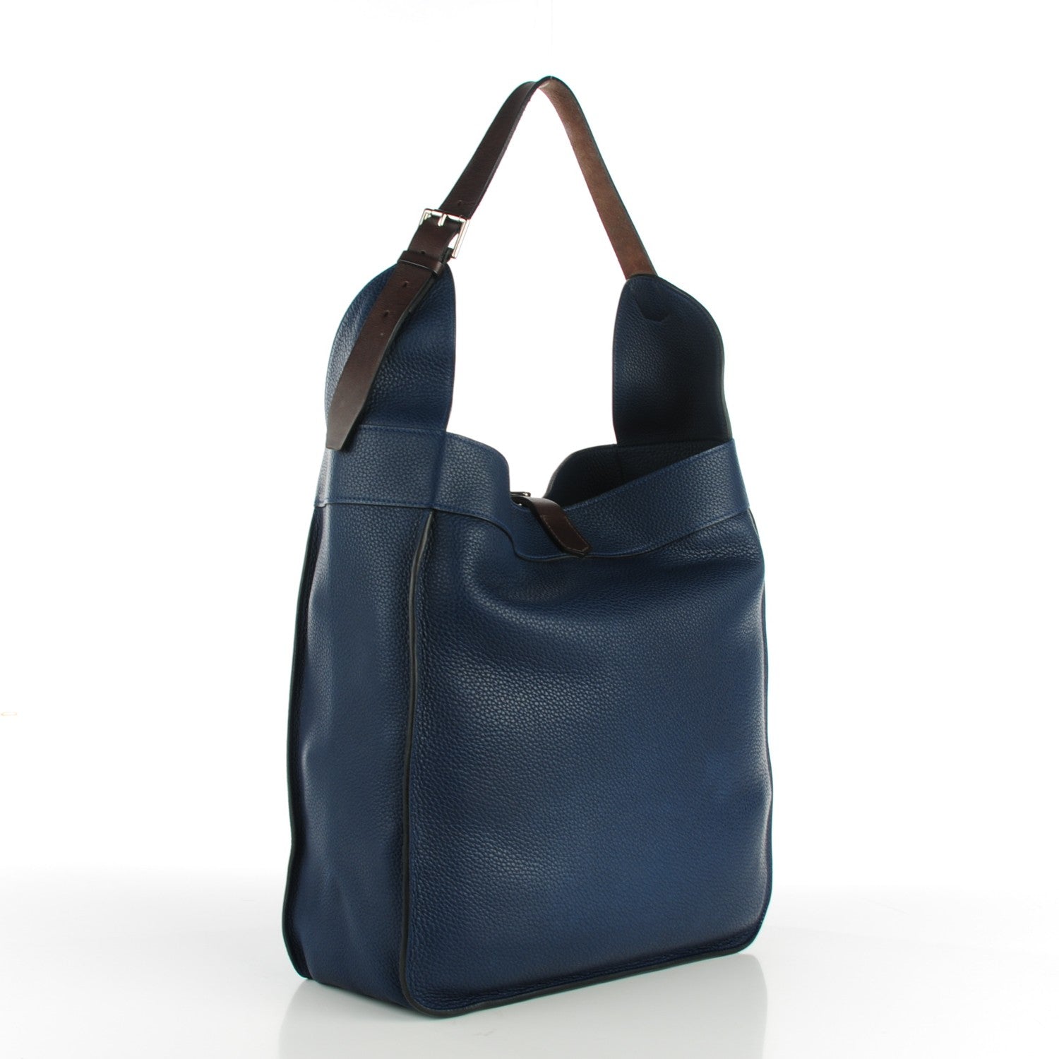 Hermes Taurillon Clemence Marwari GM Bleu De Malte 3 of 9