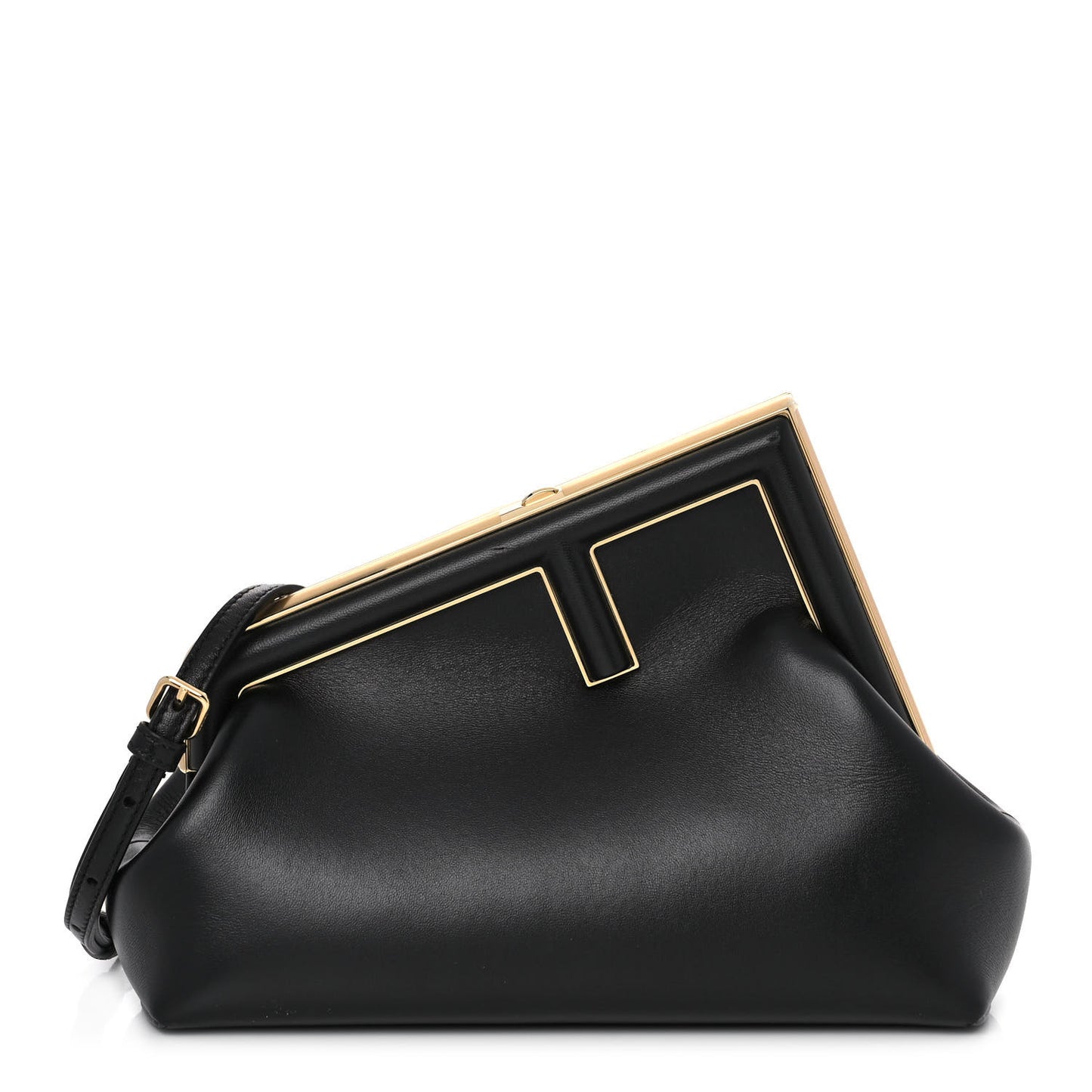 Shiny Nappa Small Fendi First Black