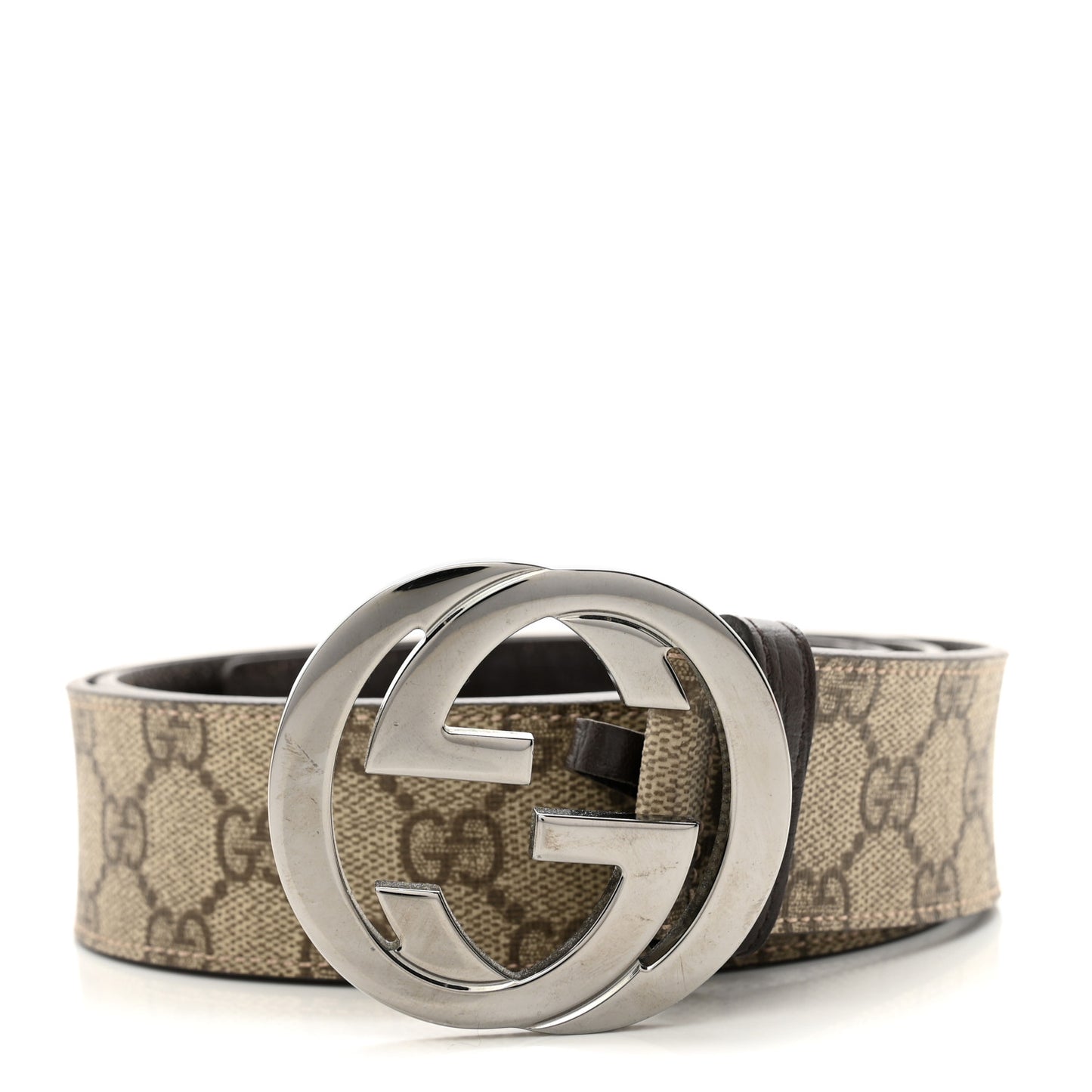 GG Plus Monogram Interlocking G Belt 100 40 Dark Brown