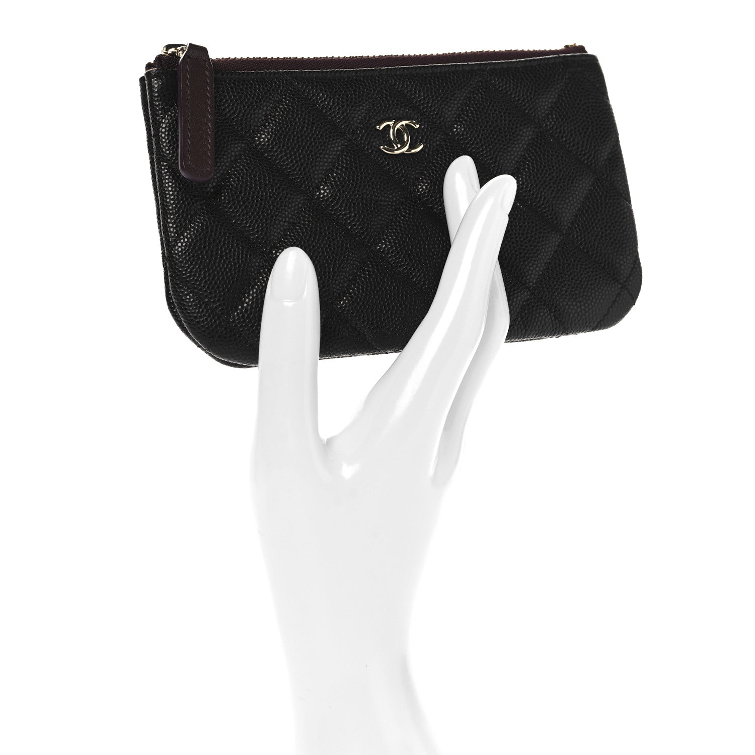 Chanel Caviar Quilted Small Cosmetic Case Black 2 of 7