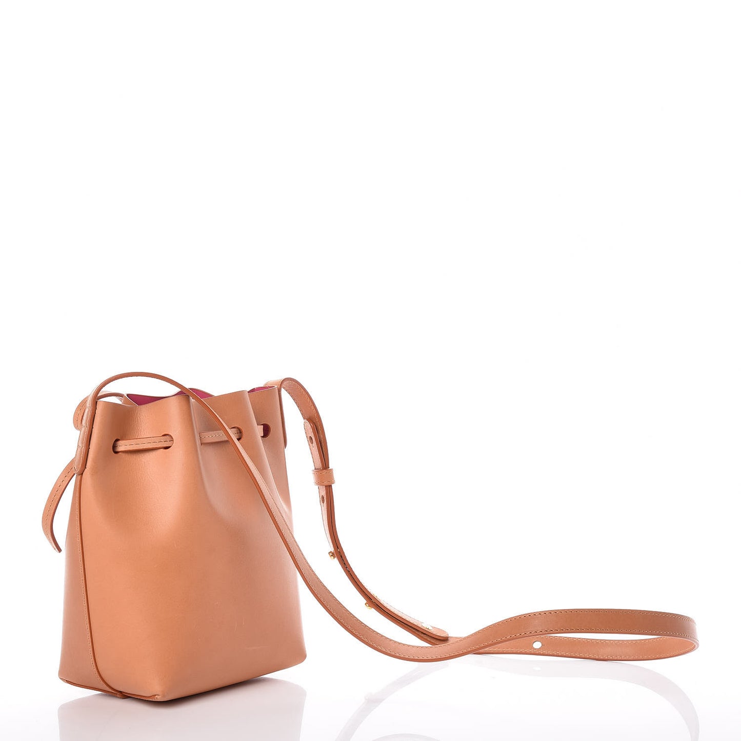 Calfskin Mini Mini Bucket Bag Cammello Dolly