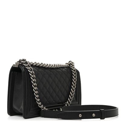 Chanel Caviar Quilted Medium Boy Flap Black 3 of 12