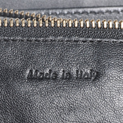 Celine Leather and Tweed Tartan Mini Luggage Bag Midnight 6 of 8