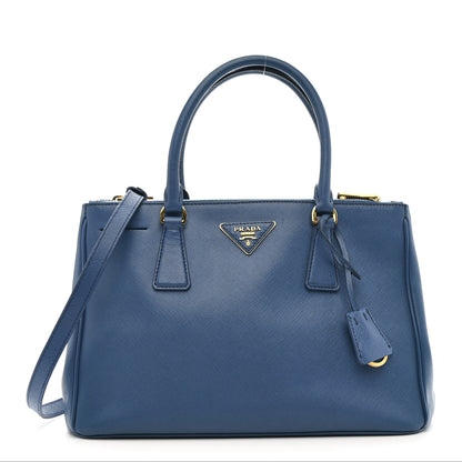Prada Saffiano Small Galleria Double Zip Tote Cobalto 1 of 15