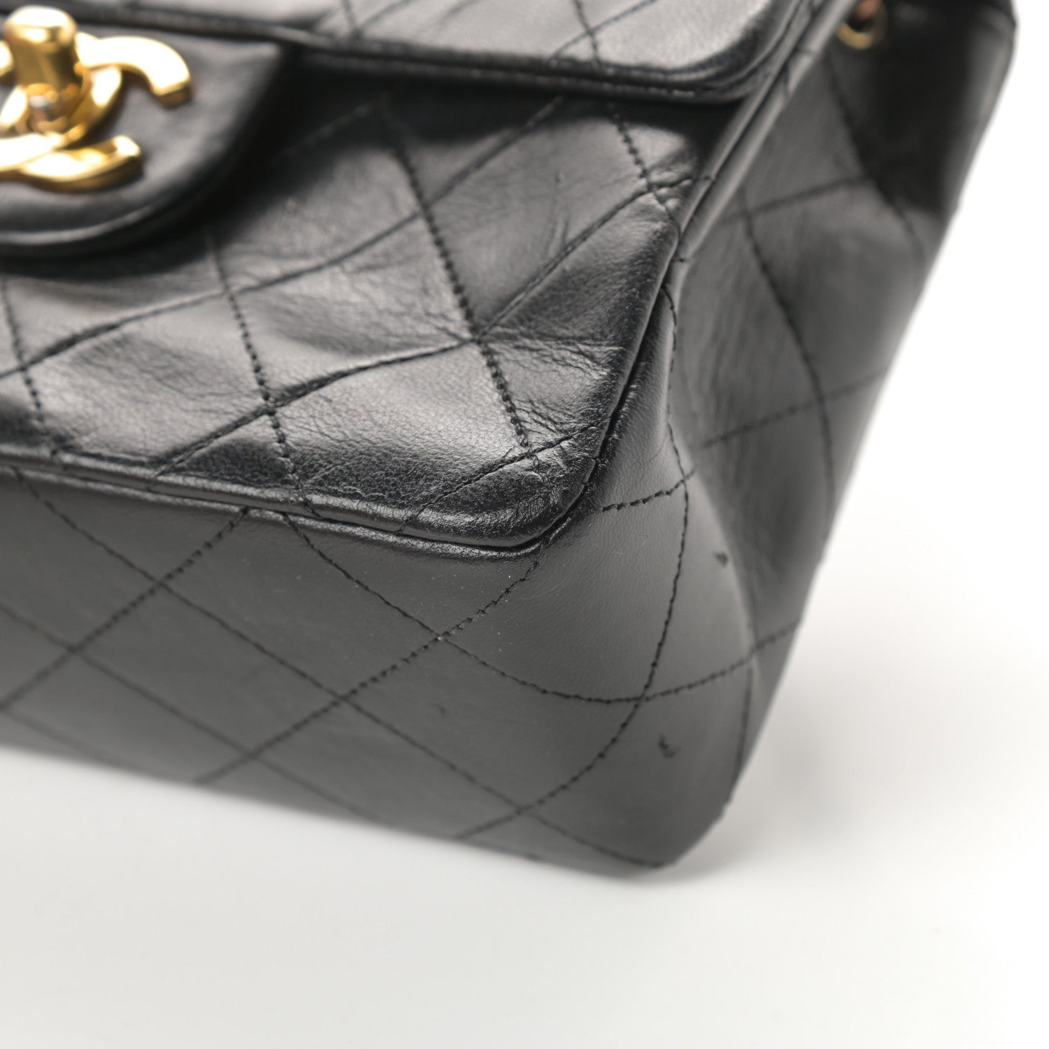 Chanel Lambskin Quilted Mini Square Flap Black 11 of 16