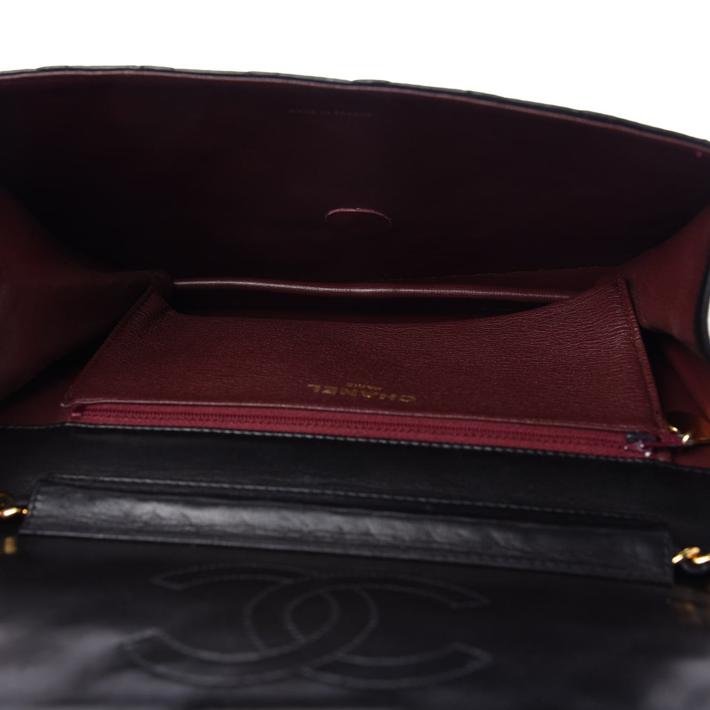 Lambskin Quilted Jumbo Single Flap Black
