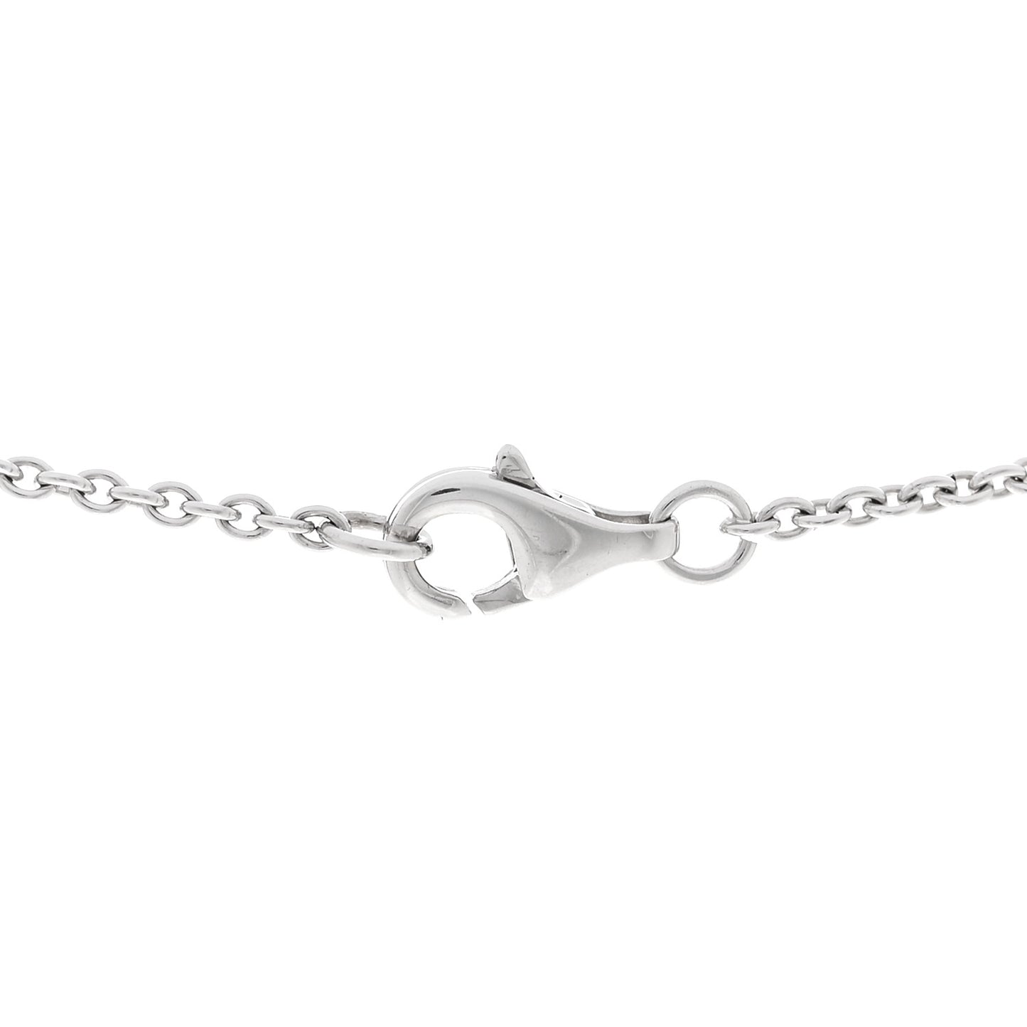 18K White Gold Diamond Bouton de Camelia Pendant Necklace
