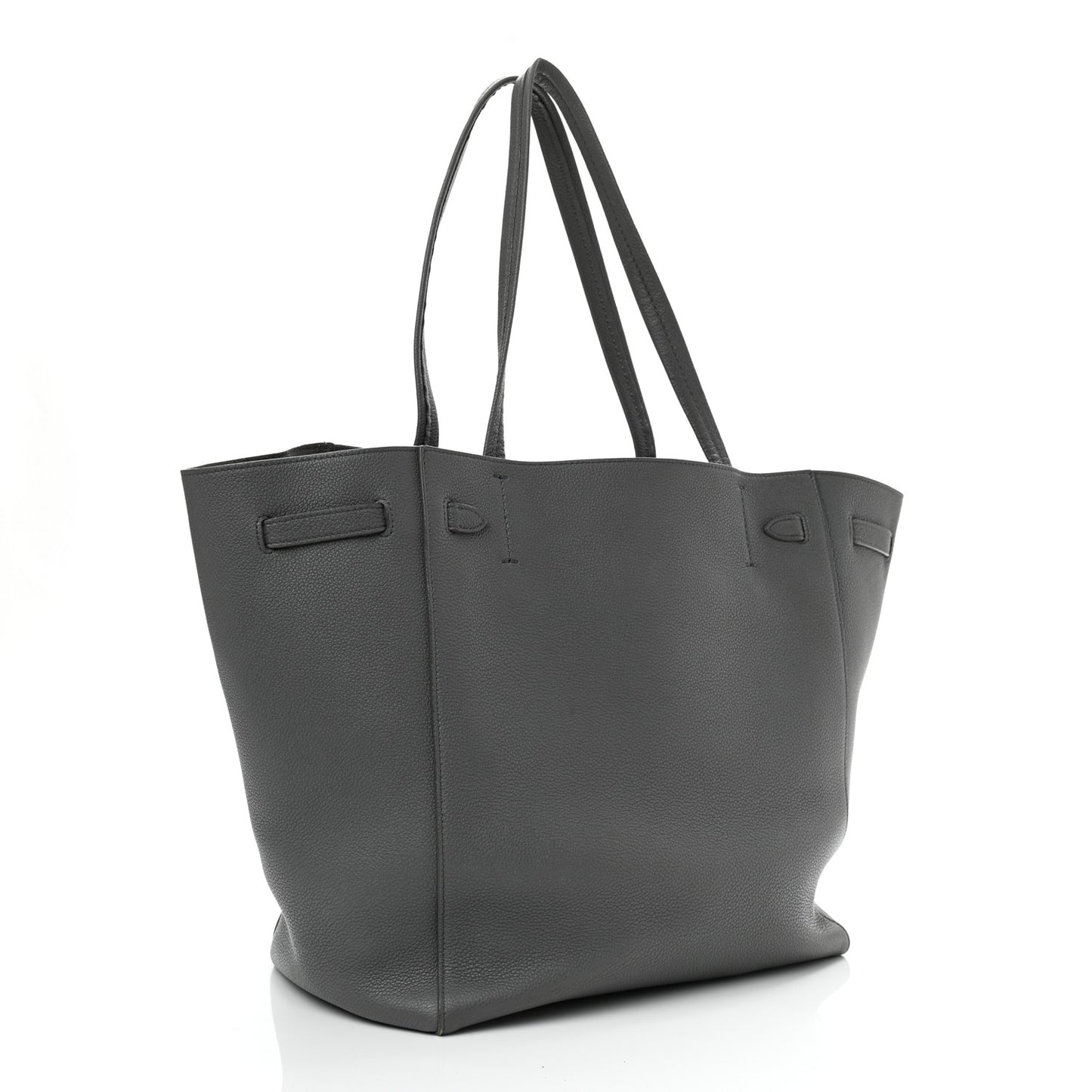 Soft Grained Calfskin Belt Cabas Phantom Medium Grey