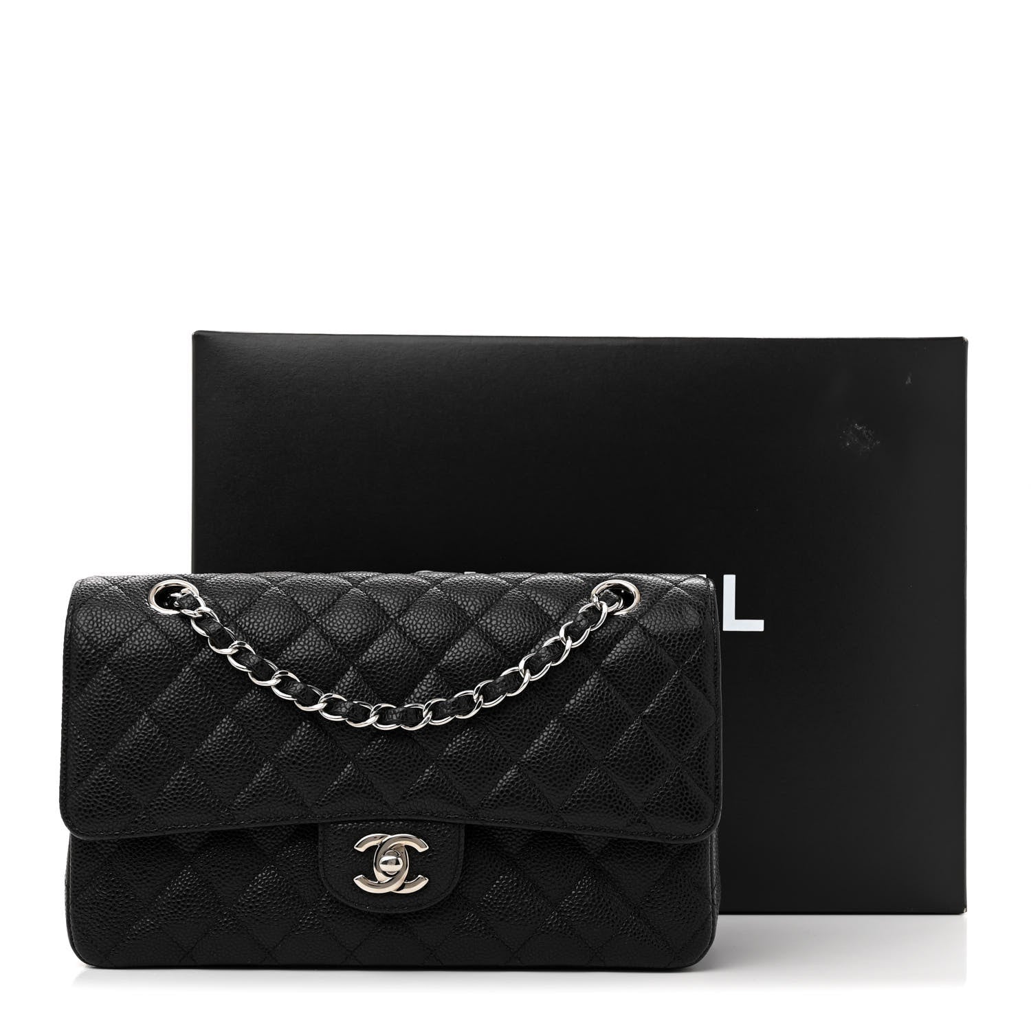 Chanel Caviar Quilted Medium Double Flap Black 13 of 13
