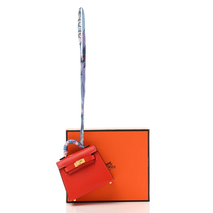 Hermes Tadelakt Mini Kelly Twilly Bag Charm Capucine 7 of 7