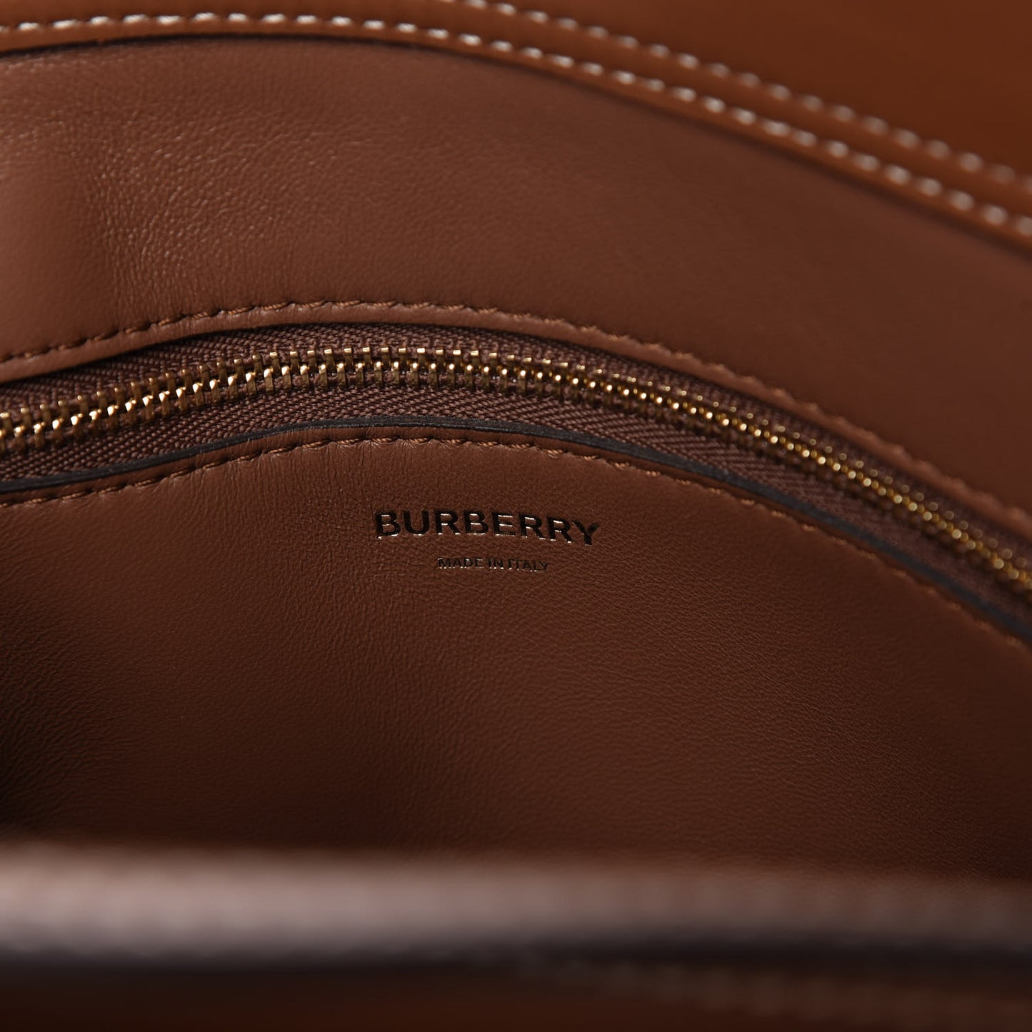 Smooth Calfskin Mini Pocket Bag Malt Brown