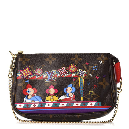 Louis Vuitton Monogram 2020 Christmas Animation Bumper Cars Mini Pochette Accessories Coquelicot 1 of 10