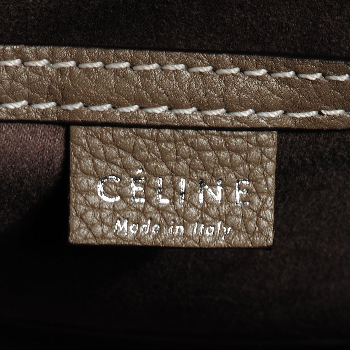 Drummed Leather Nano Luggage Souris