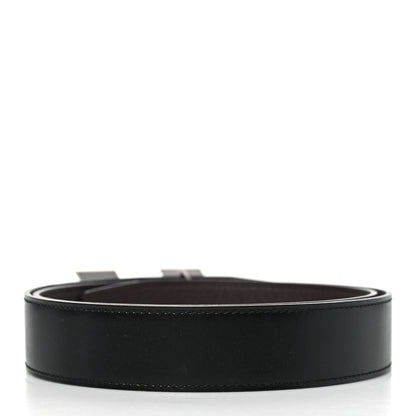 Hermes Box Togo 32mm H Speed Belt 85 34 Black Chocolate Gris Clair 3 of 7