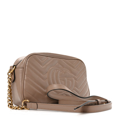 Gucci Calfskin Matelasse Small GG Marmont Chain Shoulder Bag Porcelain Rose 3 of 12