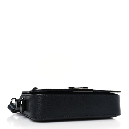 Off-White Saffiano Striped Mini Diag Binder Clip Bag Black White 4 of 8